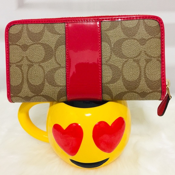 ❤️NWT Coach Accordian Zip Wallet iSignature Canvas - Picture 3 of 7